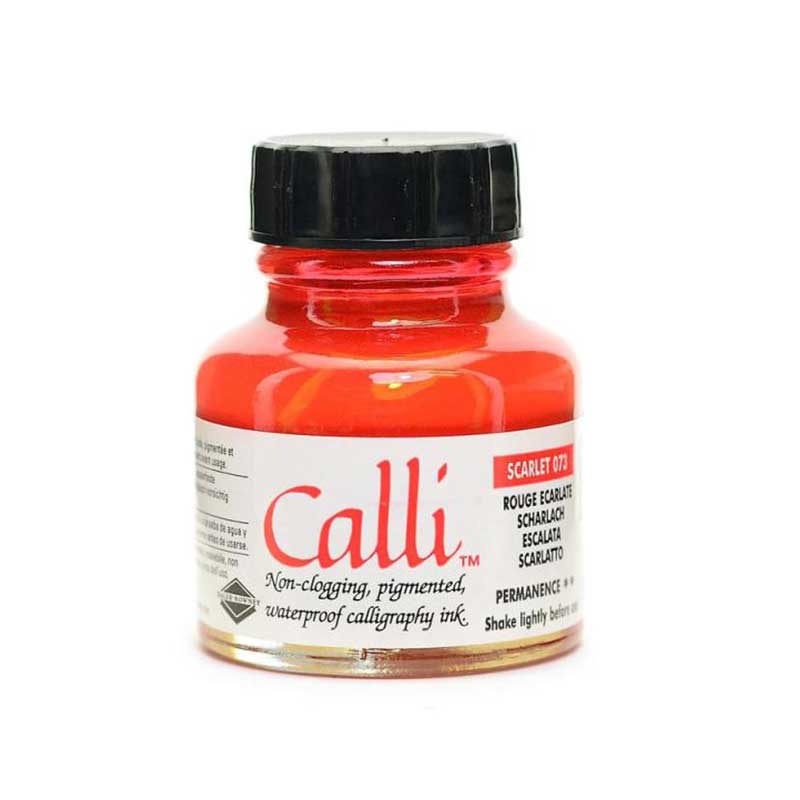Cerneala pentru caligrafie, Calli Scarlet, Daler Rowney, 29.5 ml
