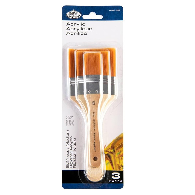 Set 3 pensule late fir sintetic Gold Taklon