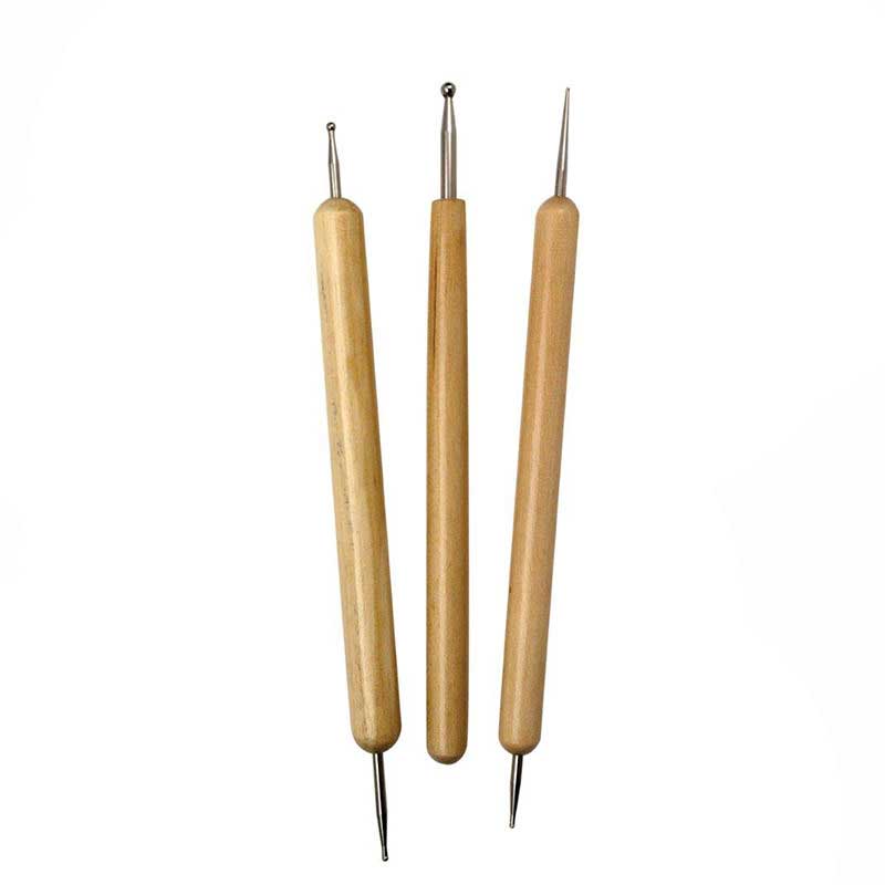 Instrument embosare cu maner de lemn