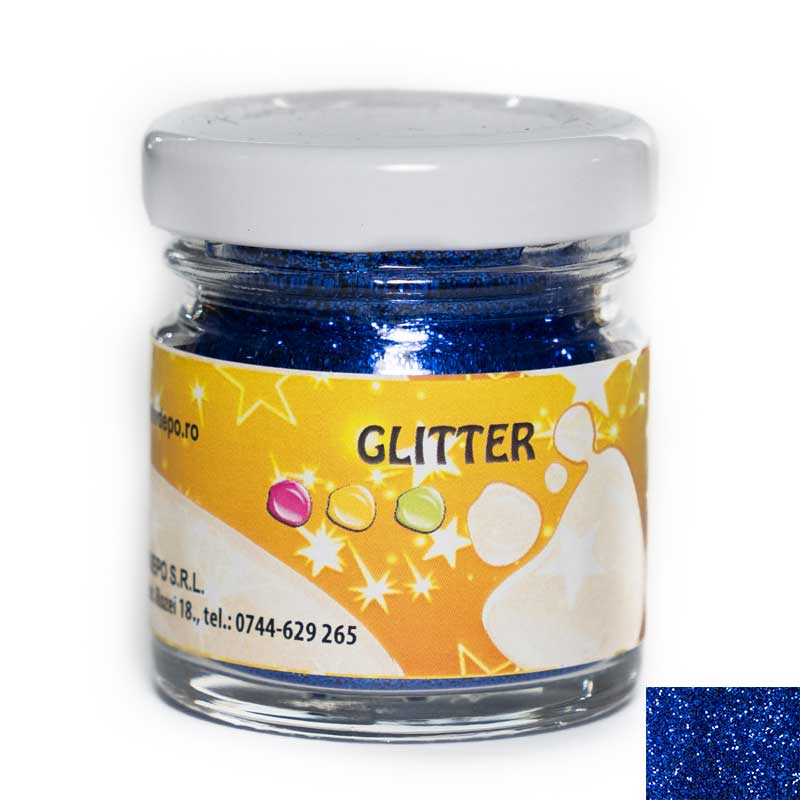 Glitter pulbere, Akrilo, 30ml, Albastru