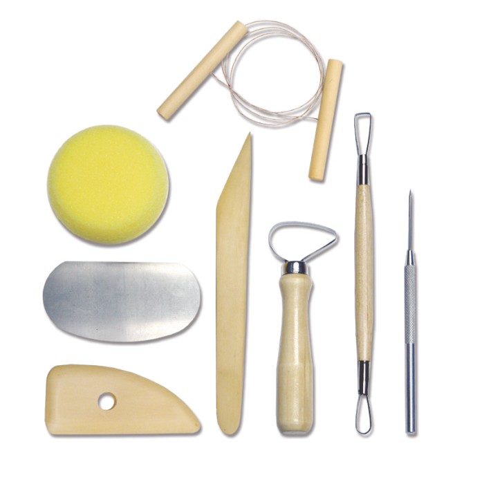 Set pentru sculptare si finisare ceramica 8 piese