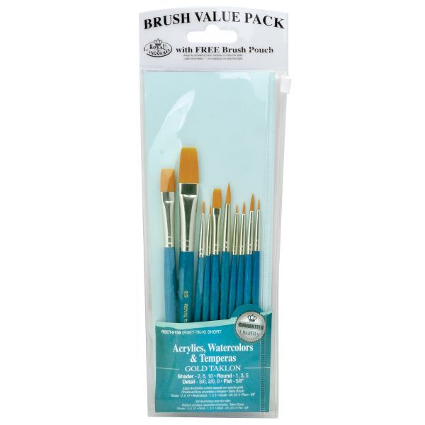 Set 10 pensule Royal Brush RSET-9156 Gold Taklon