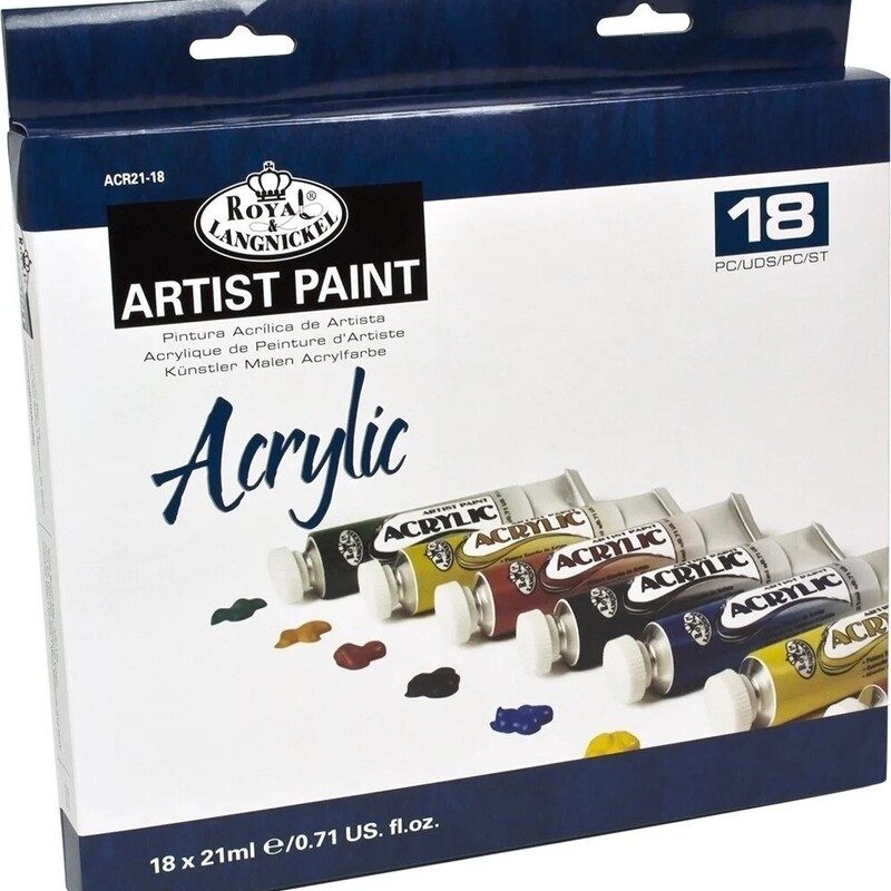 Set culori acrilice 18x21ml Royal & Langnickel