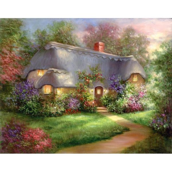 Set pictura panza pe sasiu, Royal Langnickel, Tablouri celebre, 16 - Enchanted Cottage Set pictura panza pe sasiu, Royal Langnickel, Tablouri celebre, 16 - Enchanted Cottage