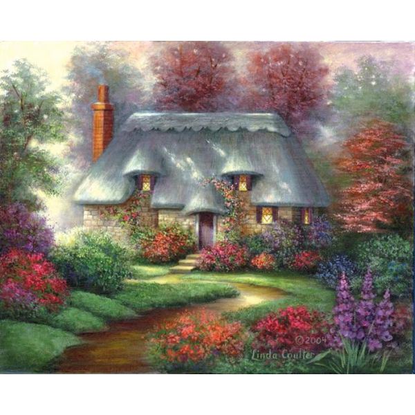 Set pictura panza pe sasiu, Royal Langnickel, Tablouri celebre, 03 - Romantic Cottage Set pictura panza pe sasiu, Royal Langnickel, Tablouri celebre, 03 - Romantic Cottage