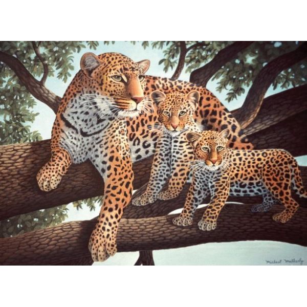 Set pictura pe numere, Royal Langnickel, 24 - African Leopard & Cubs