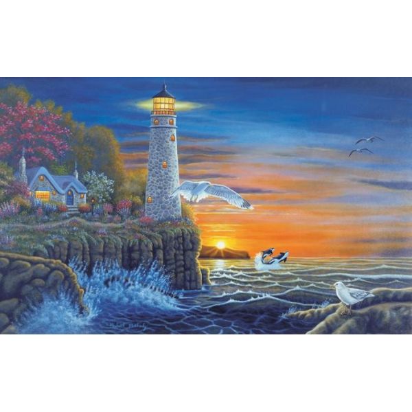 Set pictura pe numere adulti, Royal Langnickel, 18 - Waterside Lighthouse Set pictura pe numere adulti, Royal Langnickel, 18 - Waterside Lighthouse