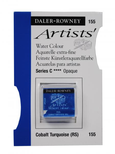 Acuarele Artists' Watercolour Half Pan, 155 - Cobalt Turquoise RS