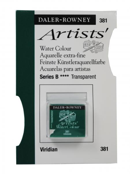 Acuarele Artists' Watercolour Half Pan, 382 - Viridian Hue