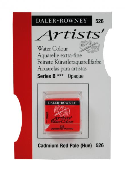 Acuarele Artists' Watercolour Half Pan, 526 - Cadmium Red Pale (Hue)