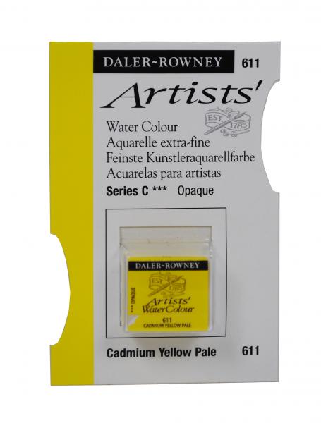 Acuarele Artists' Watercolour Half Pan, 611 - Cadmium Yellow Pale