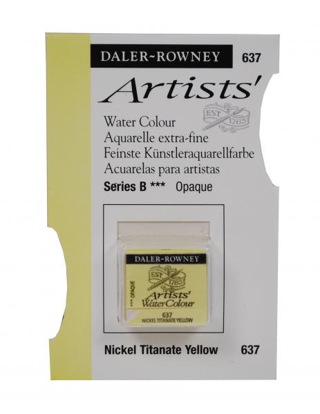 Acuarele Artists' Watercolour Half Pan, 637 - Nickel Titanate Yellow