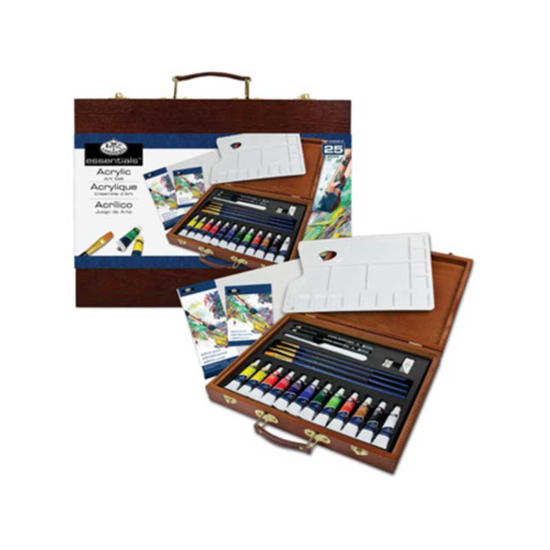 Set de pictura Artist Royal & Langnickel in cutie de lemn- culori acrilice