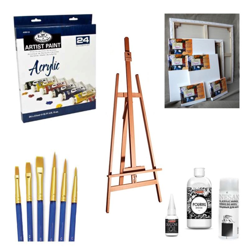 Set pentru pictura in acrilic, avansati