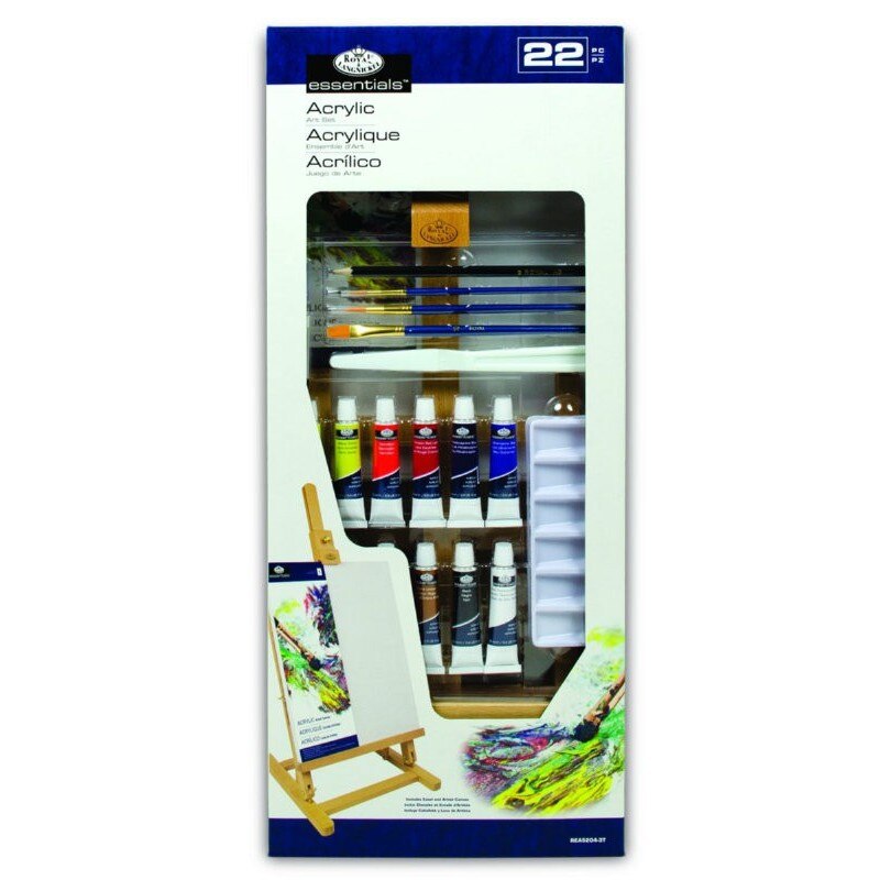 Set de 22 piese cu sevalet si culori acrilice Essentials Royal & Langnickel
