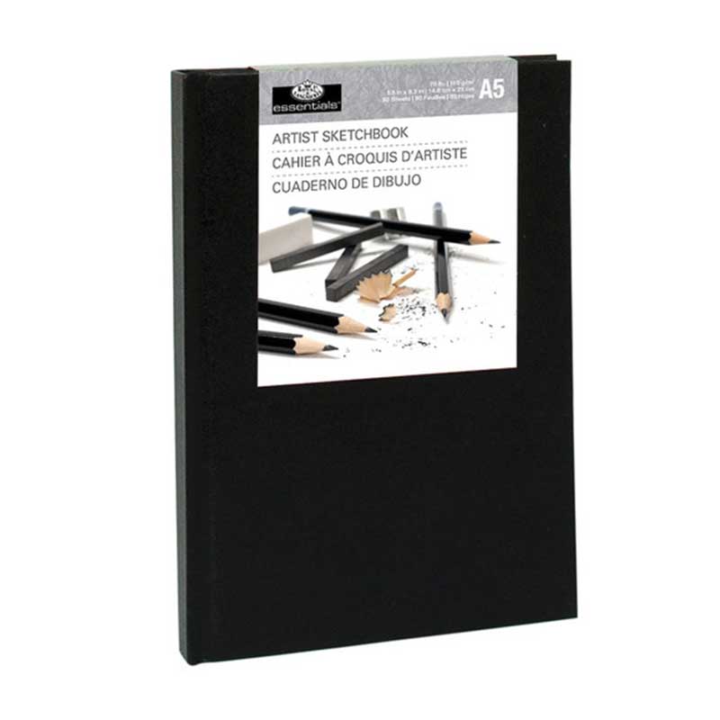 Sketchbook Royal Essentials A5 negru 80 coli, 110g