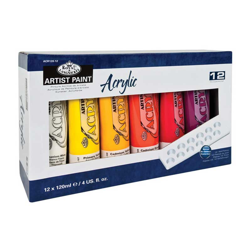 Set culori acrilice 12x120ml Royal & Langnickel