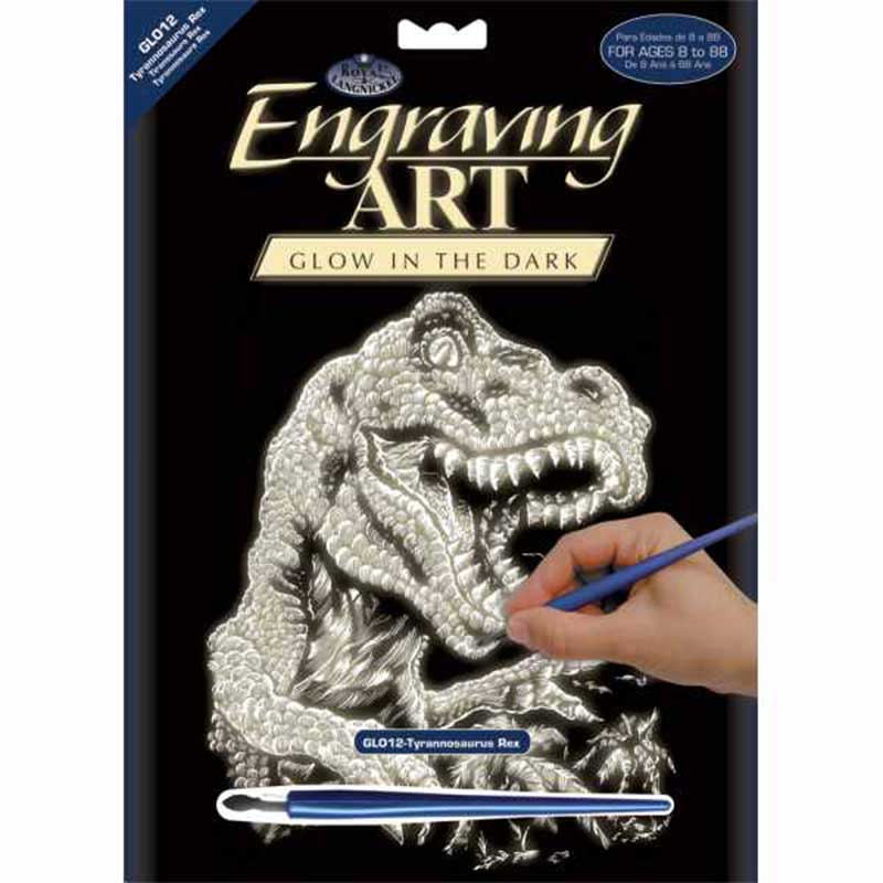Set-gravura-efect-fosforescent-Royal-&-Langnickel---Tyrannosaurus-Rex