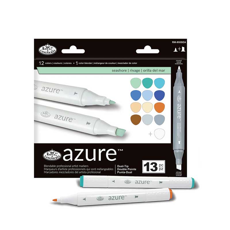 Set-markere-Royal-&-Langnickel-Azure-13-piese---Seashore