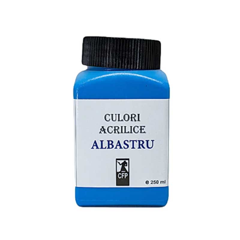 Culoare acrilica, Combinatul Fondului Plastic, Albastru, 250 ml 2