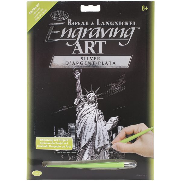 Set gravura efect argintiu Royal & Langnickel - Statuia Libertatii