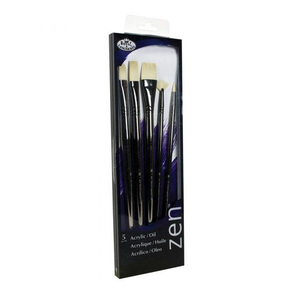Set 5 pensule cu coada lunga seria Zen™ RZEN-SET332 Royal Brush