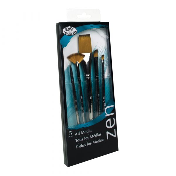 Set 5 pensule fir sintetic seria Zen™ RZEN-SET731 Royal Brush