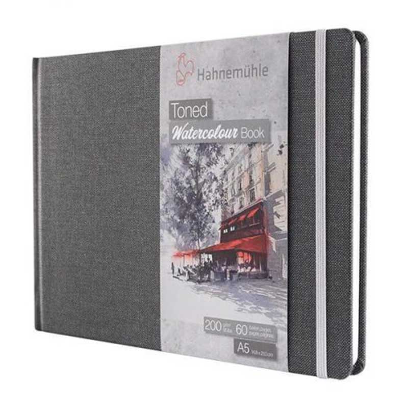 Toned Watercolour Book Grey 30 coli 200g 1