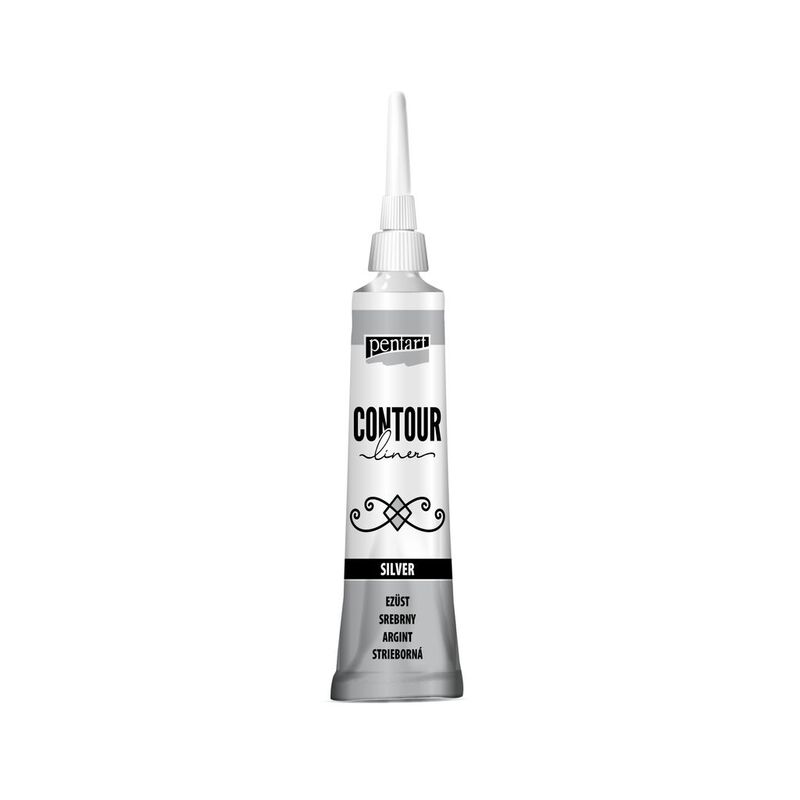 Contur universal Pentart 20 ml - Argintiu