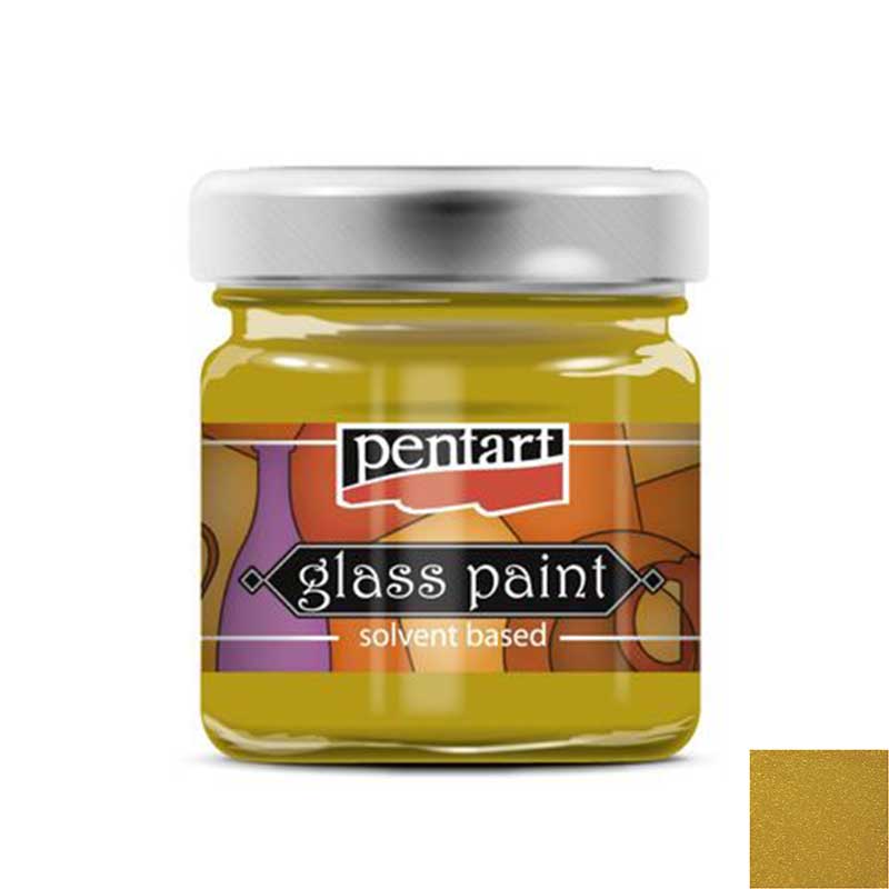 Culori metalizate pentru sticla Pentart 30ml - Auriu