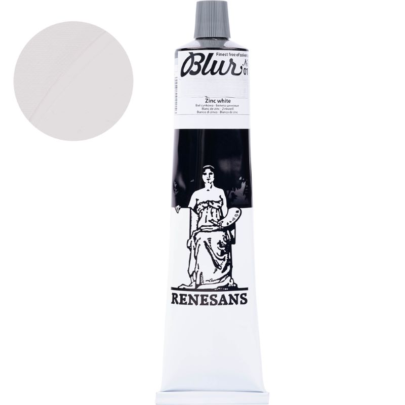Culoare ulei, Renesans Blur, 200ml, 01 Zinc white