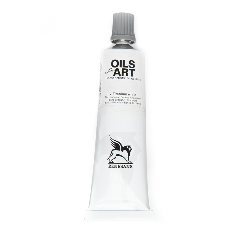 Culori ulei, Renesans OILS for ART, 60ml, 2 Titanium White