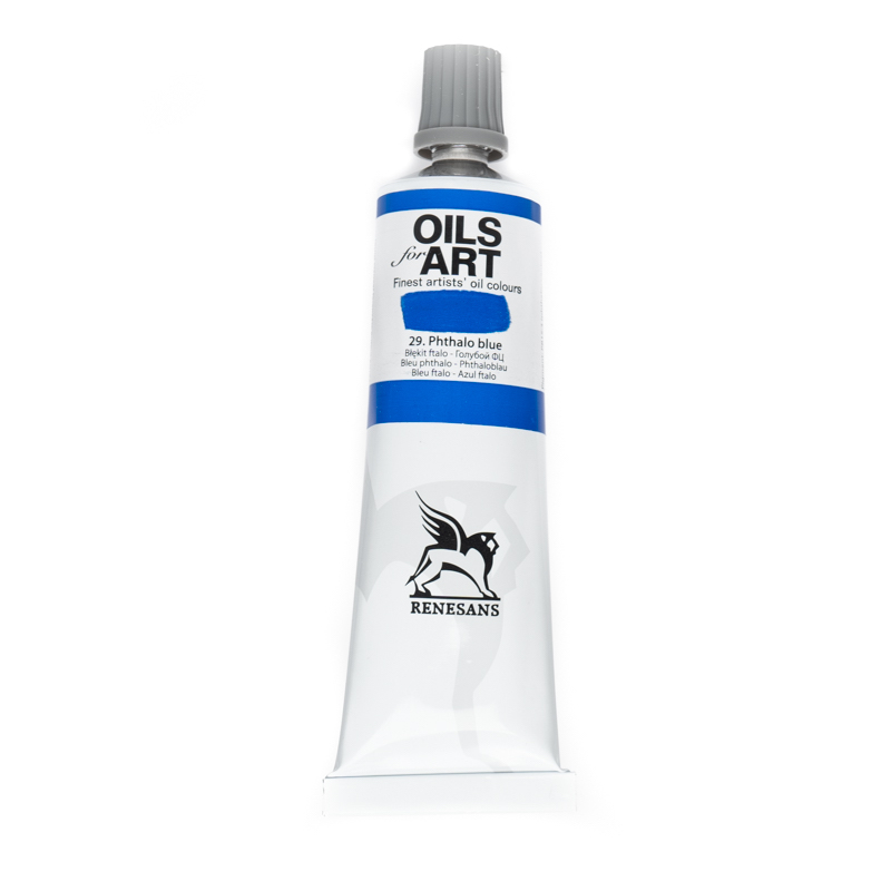 Culori ulei, Renesans OILS for ART, 60ml, 29 Cyan Blue
