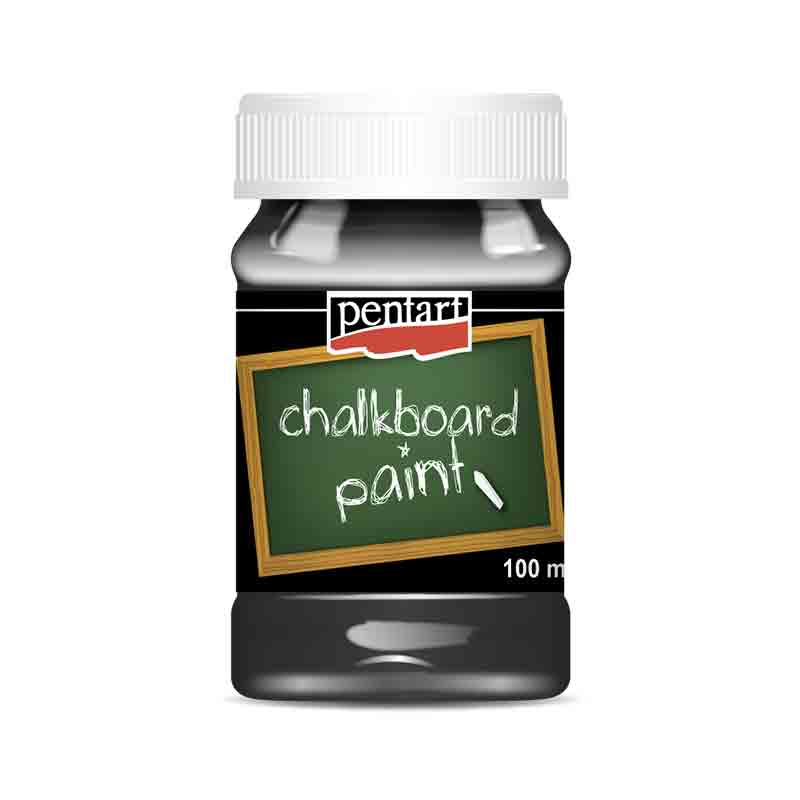 Vopsea-cu-efect-de-tabla,-Pentart-100ml,-Negru