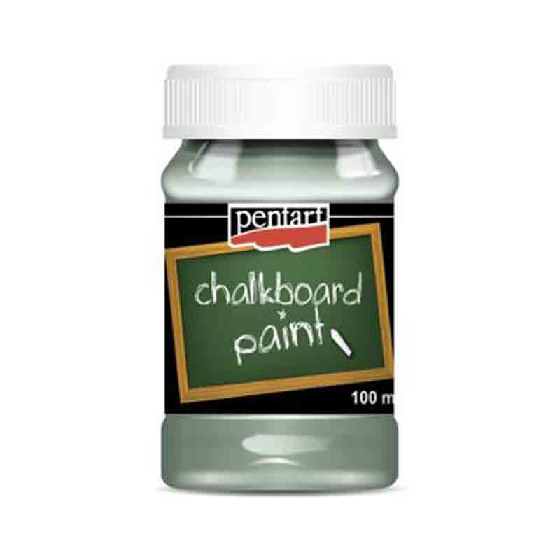 Vopsea-cu-efect-de-tabla,-Pentart-100ml,-Verde-country