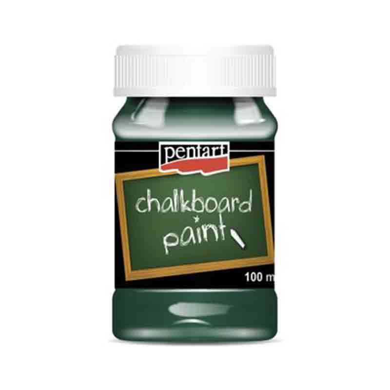 Vopsea-cu-efect-de-tabla,-Pentart-100ml,-Verde