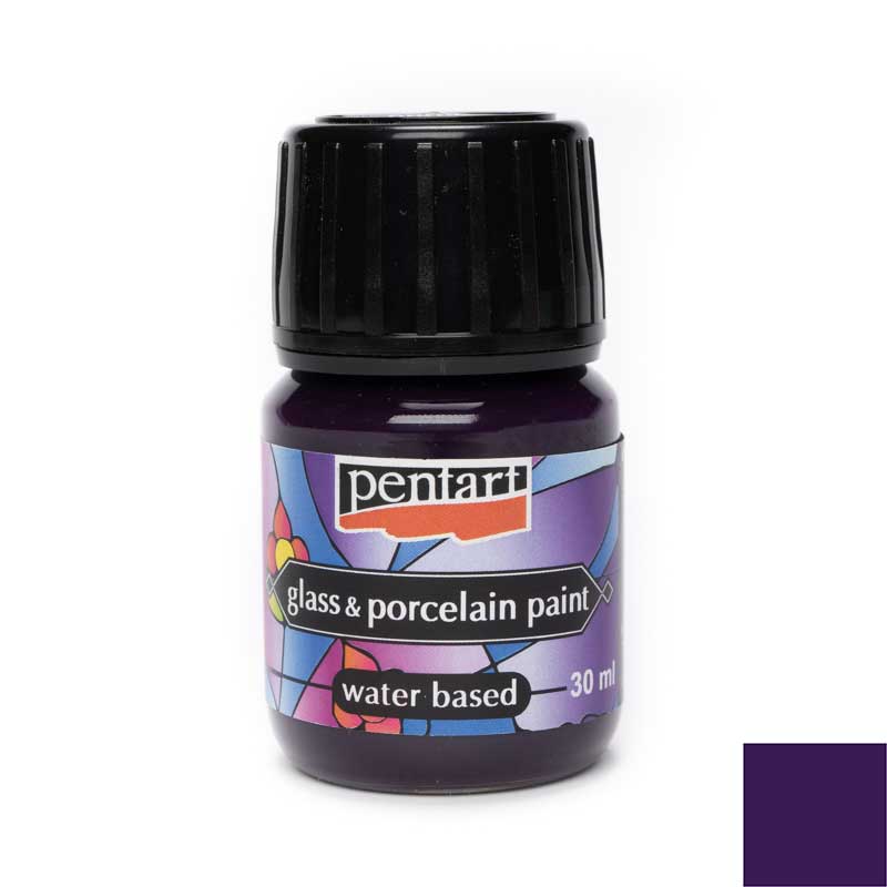 Vopsea pentru sticla si portelan, Pentart 30ml, Mov