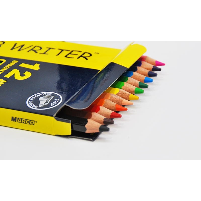 Set 12 creioane colorate Jumbo + 1 ascutitoare Superb Writer, Marco Set 12 creioane colorate Jumbo + 1 ascutitoare Superb Writer, Marco