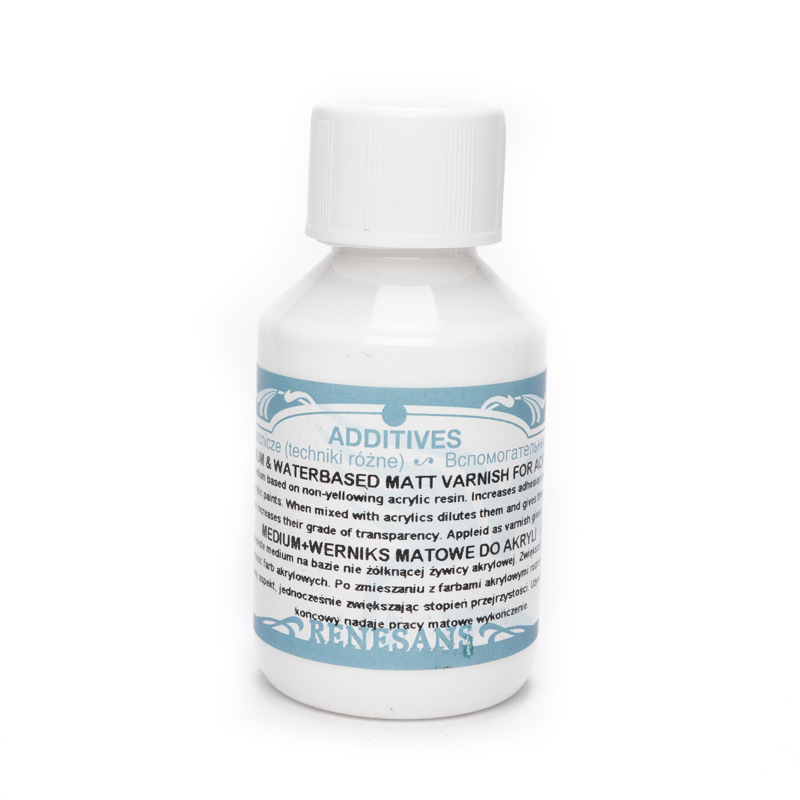 Medium vernis mat pentru culori acrilice, Renesans, 100ml