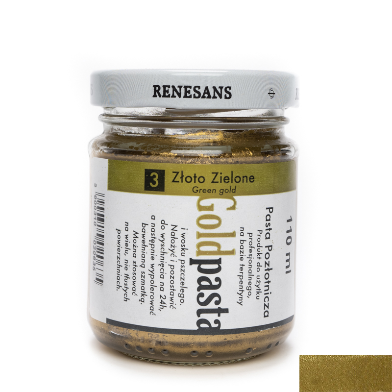 Pasta metalica, Renesans, 110ml, Green gold