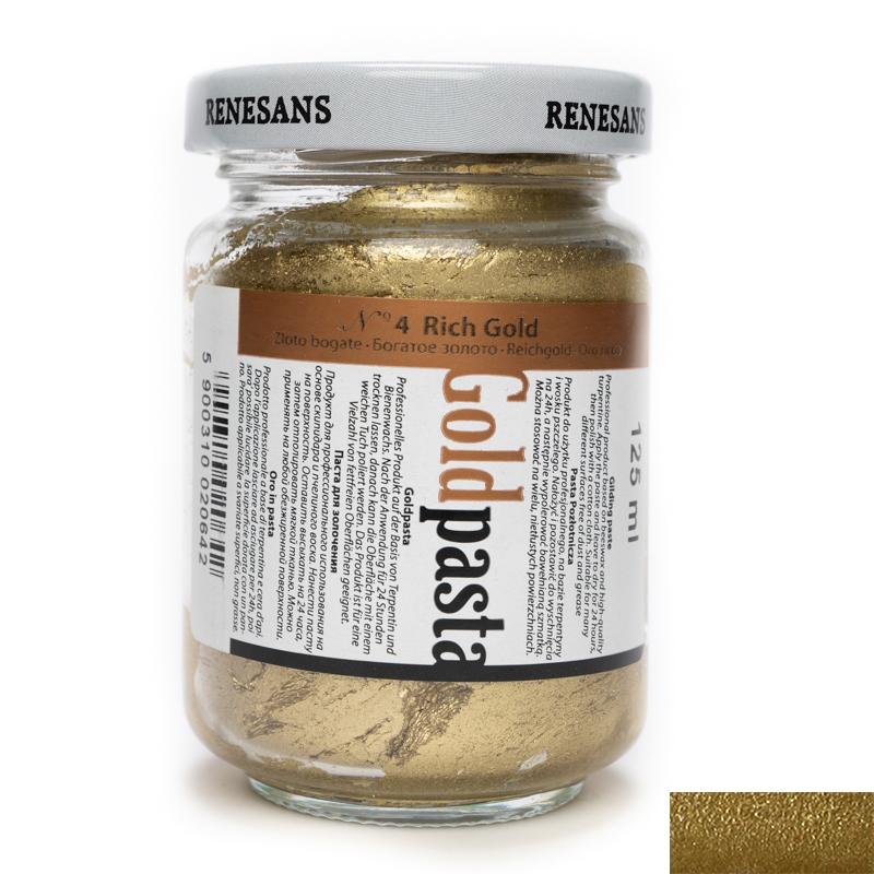 Pasta metalica, Renesans, 110ml, Rich gold