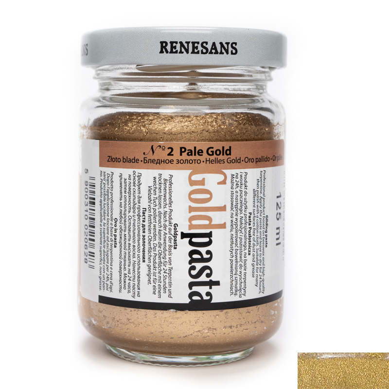 Pasta metalica, Renesans, 125ml, Pale gold