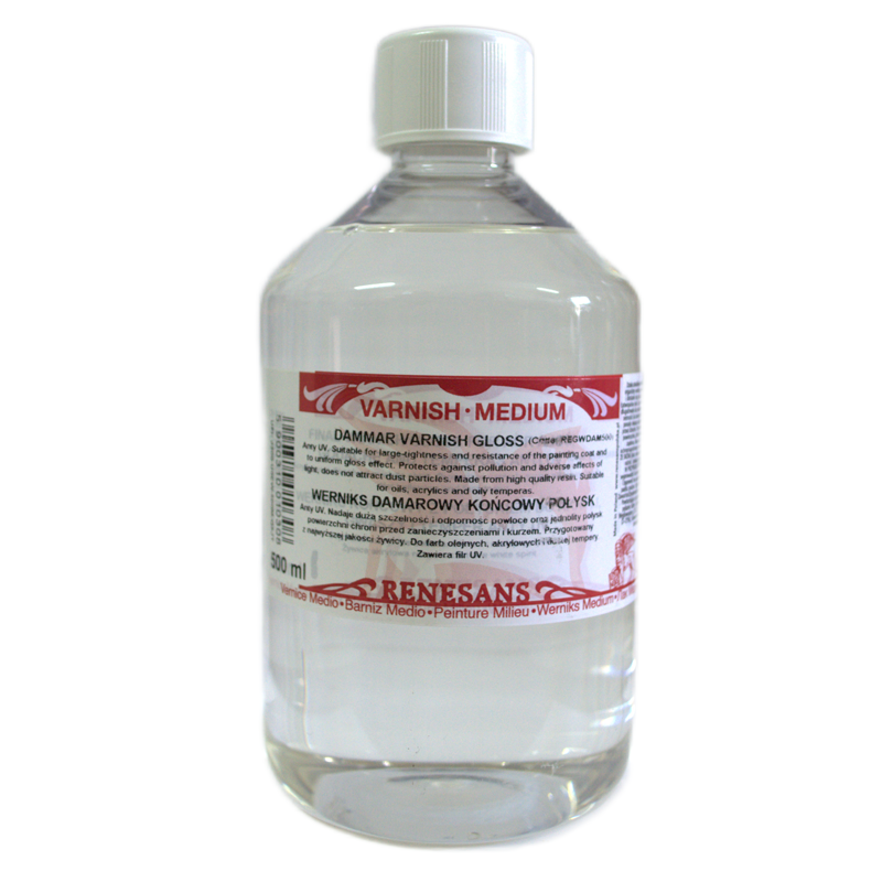 Vernis damar lucios pentru culori ulei, Renesans