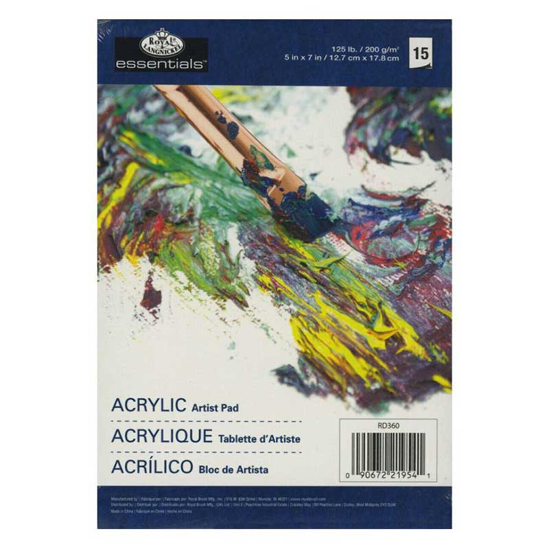 Bloc-pentru-culori-acrilice-Royal-&-Langnickel-200g,-format-12,7-cm-x-17,8-cm