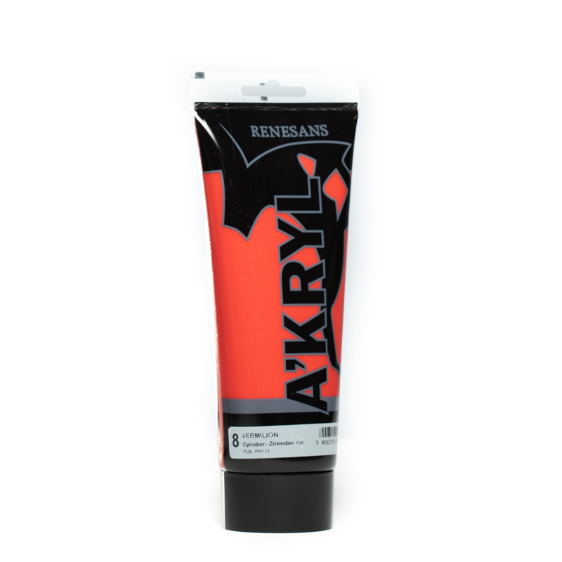 Culori acrilice, Renesans A'kryl, 200ml, 08 Vermilion