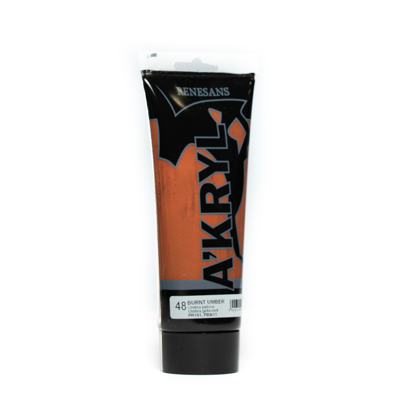 Culori acrilice, Renesans A'kryl, 200ml, 48 Burnt Umber