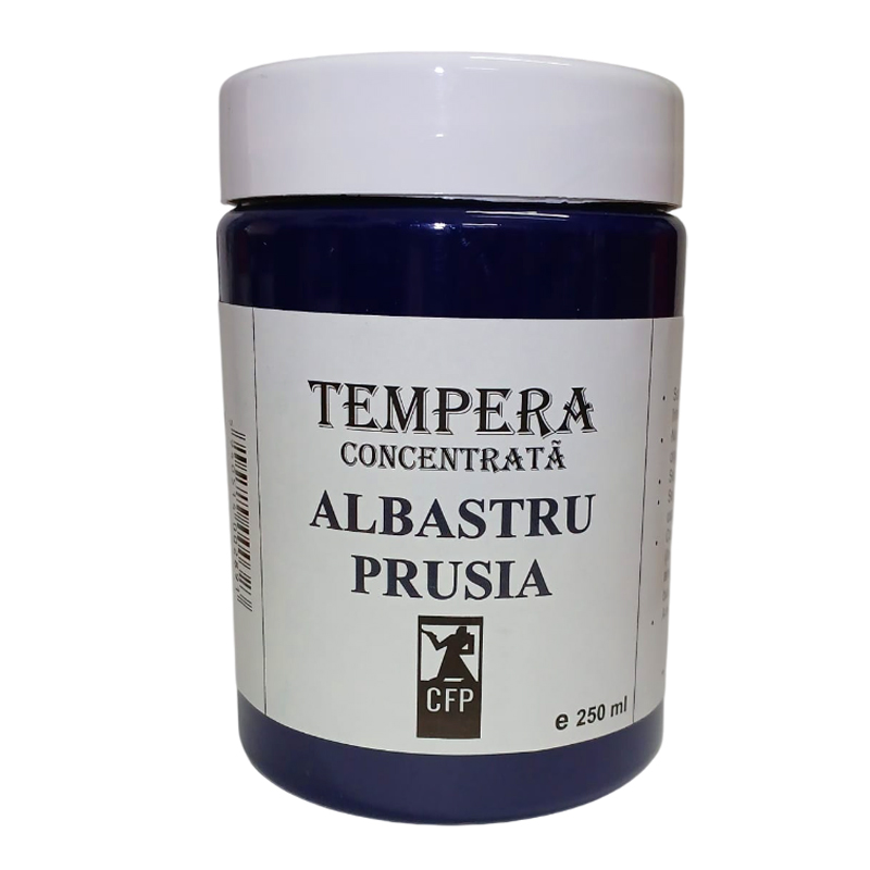 Tempera concentrata, Combinatul Fondului Plastic CFP, 250 ml, Albastru Prusia