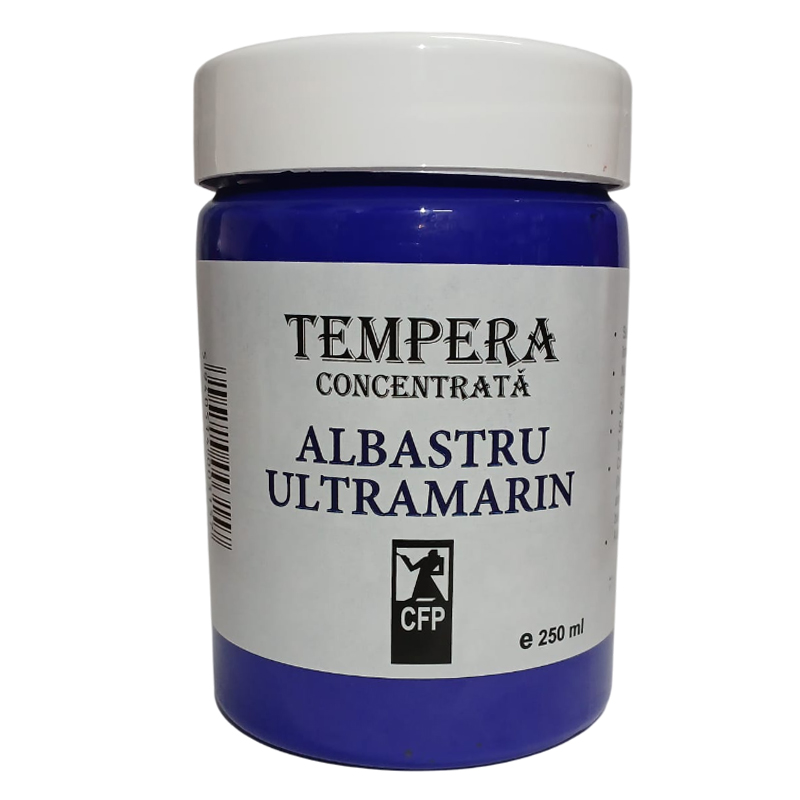 Tempera concentrata, Combinatul Fondului Plastic CFP, 250 ml, Albastru ultramarin