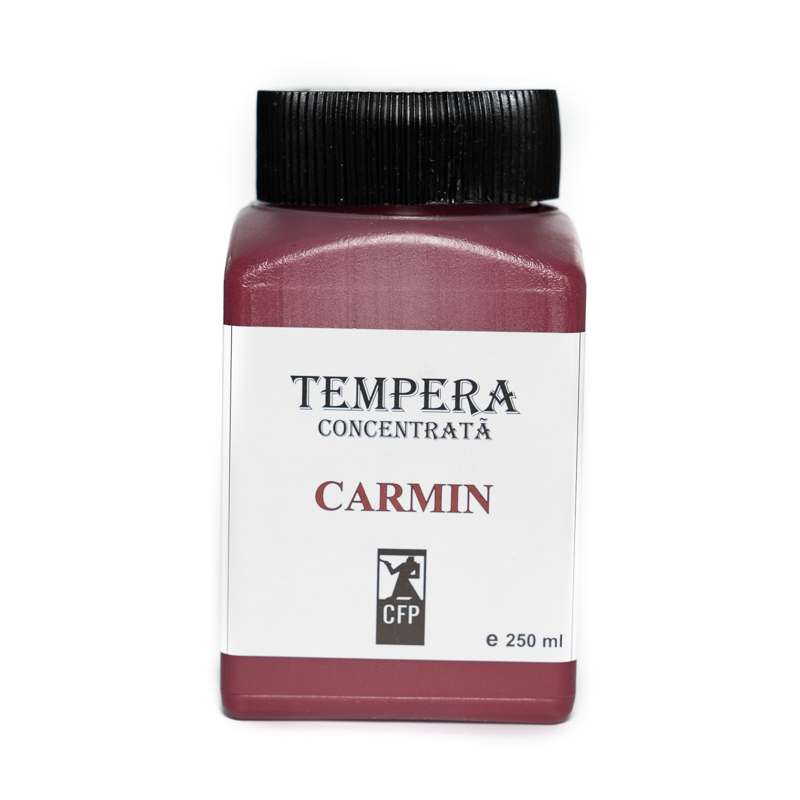 Tempera concentrata, Combinatul Fondului Plastic CFP, 250 ml, Carmin