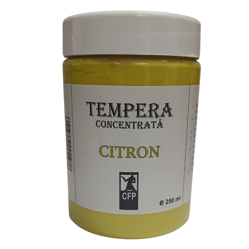Tempera concentrata, Combinatul Fondului Plastic CFP, 250 ml, Citron